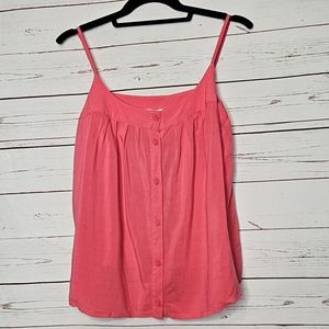 Fossil Spaghetti Strap Button Front Top